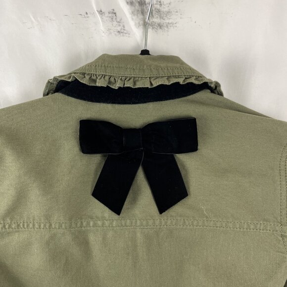 Kate Spade Broome Street Cotton Military Utility Bow Jacket Women's Size XS - Picture 9 of 14